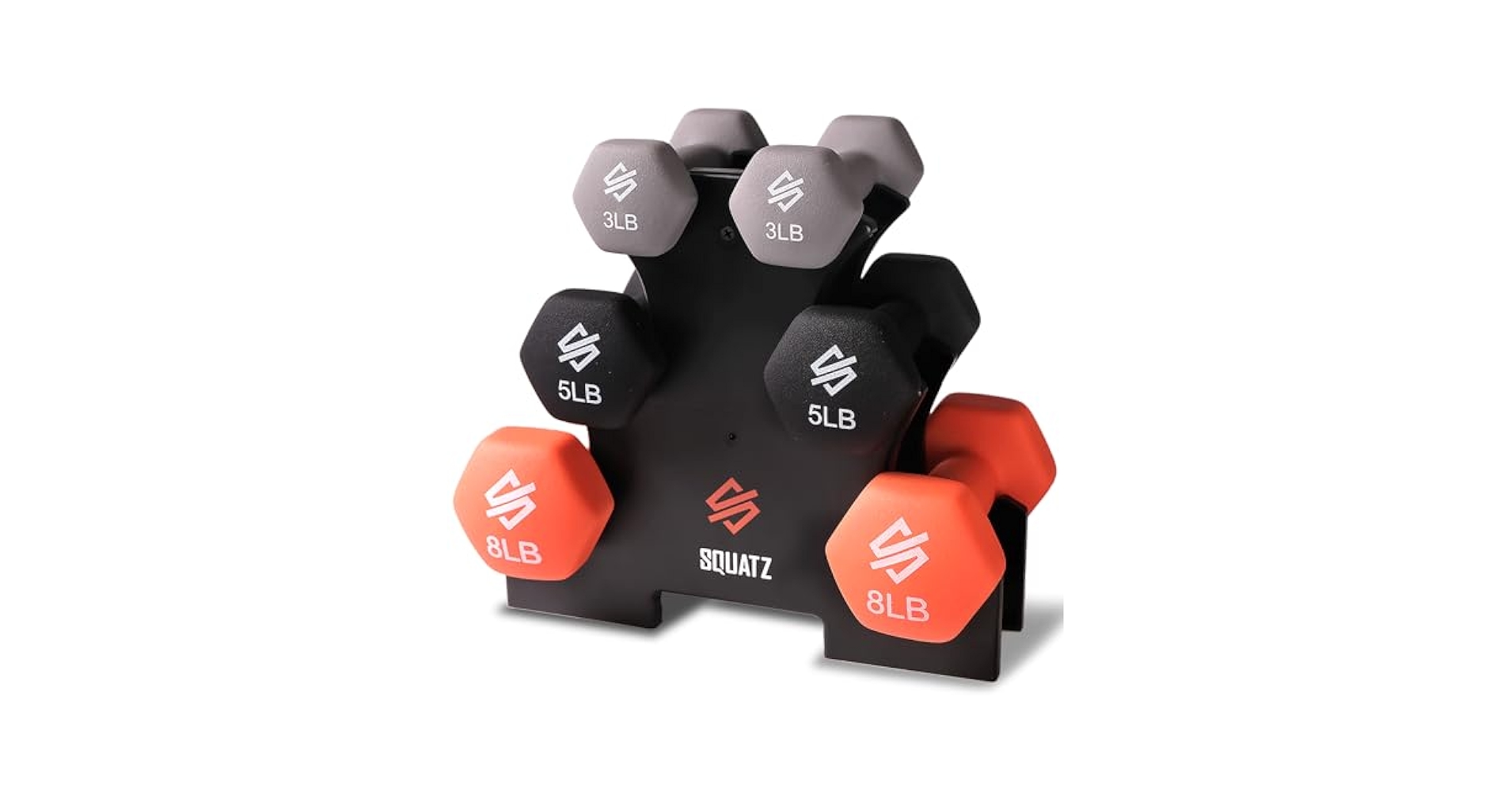 Amazon.com : Dumbbell Weights Set with Stand, 20lbs Neoprene